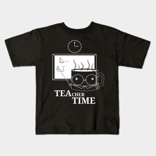 Tea Time Teacher Kids T-Shirt